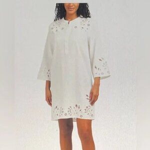 NWT SUPER NATURAL BY SECRET MISSION Linen Blend Ethel Embroidered Lace Dress
